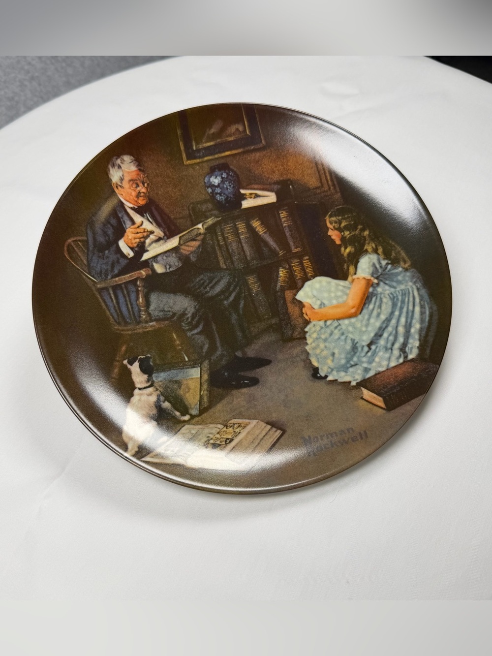 Norman Rockwell Vintage 1984 "The Storyteller" Limited Edition Collector Plate